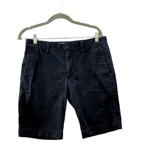 Banana Republic Aiden Chino Shorts Mens Size 30 Navy Blue Flat Front 9.5''